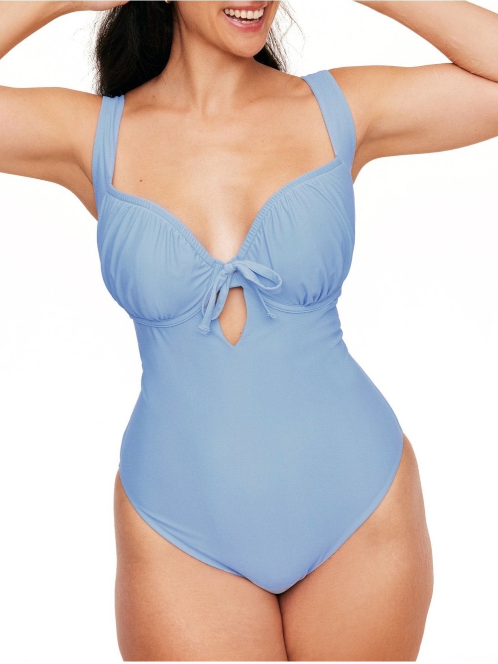 Adore Me Women's Annabee One Piece Swimwear Blue Size 2X NWT